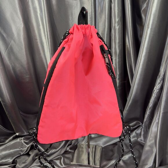 Eastport Sling Drawstring‎ Bag Expandable Parallel Zip Mesh Pink Activewear Yoga - Picture 3 of 16